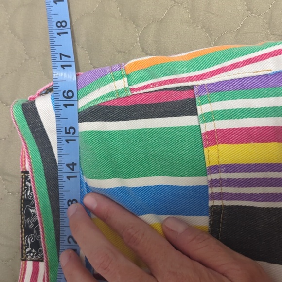 Colorful Striped Women's Shorts - Picture 3 of 6
